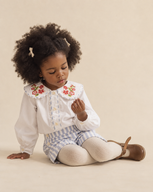 Farmers Market Organic Cotton Blouse & Shorts Set for Girls | Toddler Summer Outfit