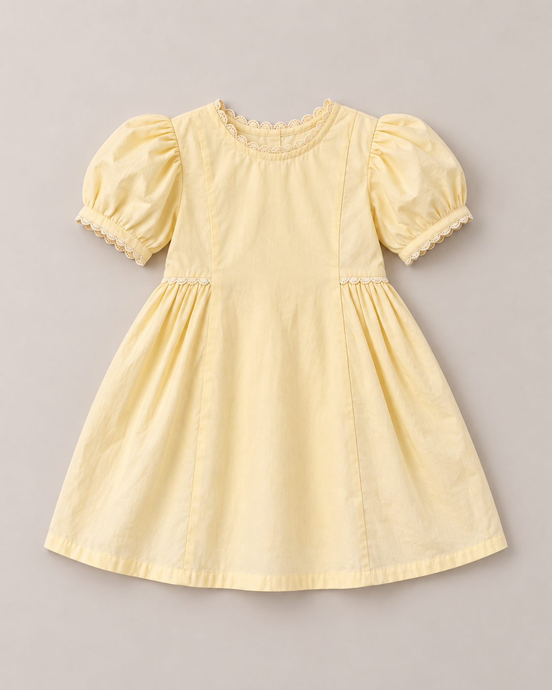 Vestido de algodón orgánico Sorrento para niñas | Vestido de verano con mangas abullonadas