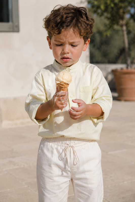 Positano Organic Cotton Pants for Kids | Unisex Toddler Trousers