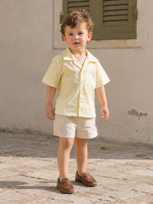 Camisa Milan de algodón orgánico para niños | Camisa infantil pastel