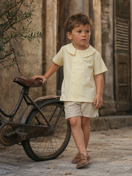 Camisa Bellagio de algodón orgánico para niños | Camisa para bebés