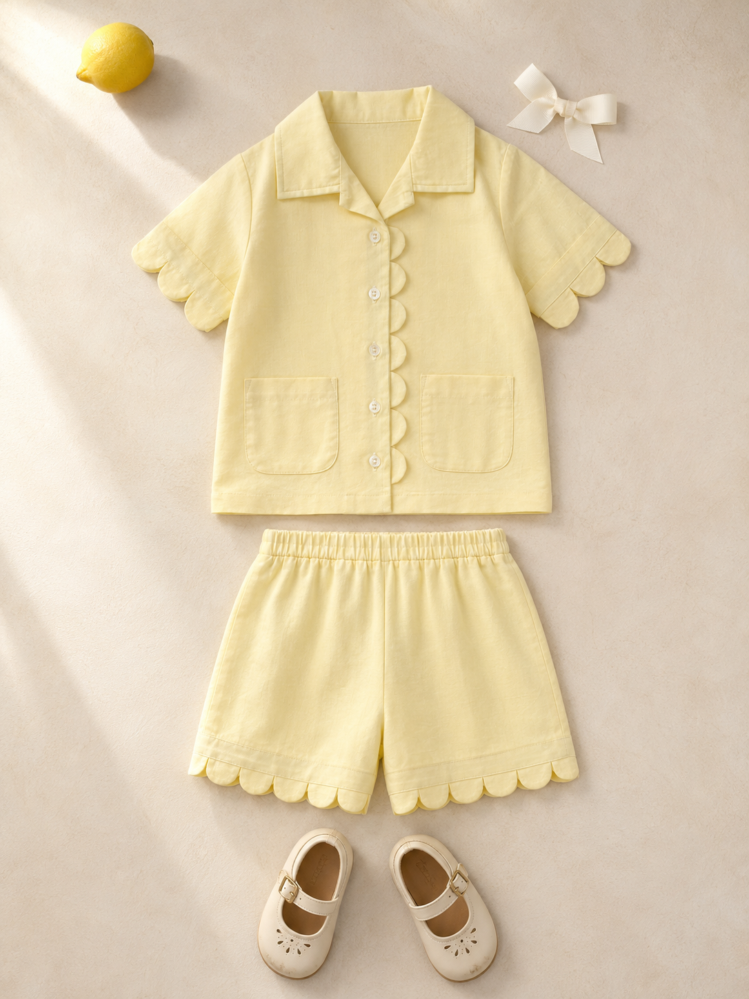 Ravello Organic Cotton Co-ord Set for Girls | Toddler Lounge Set