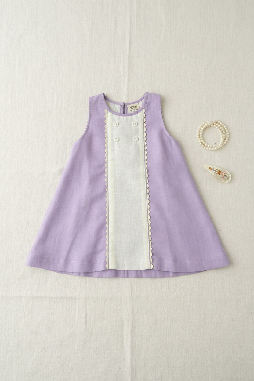 12. Siena Dress | Organic Cotton–Linen Panel Dress