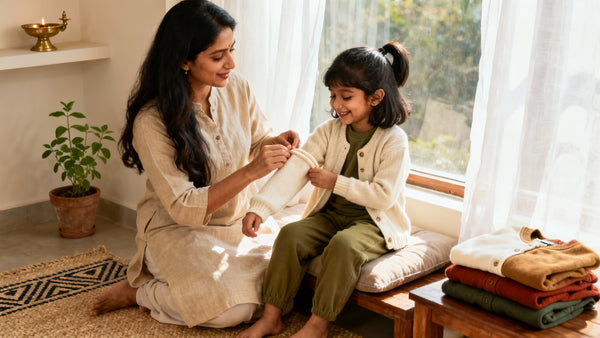Complete Layering Guide for Indian Winter: How to Dress 2-8 Year-Olds in Organic Fabrics for Comfort and Safety