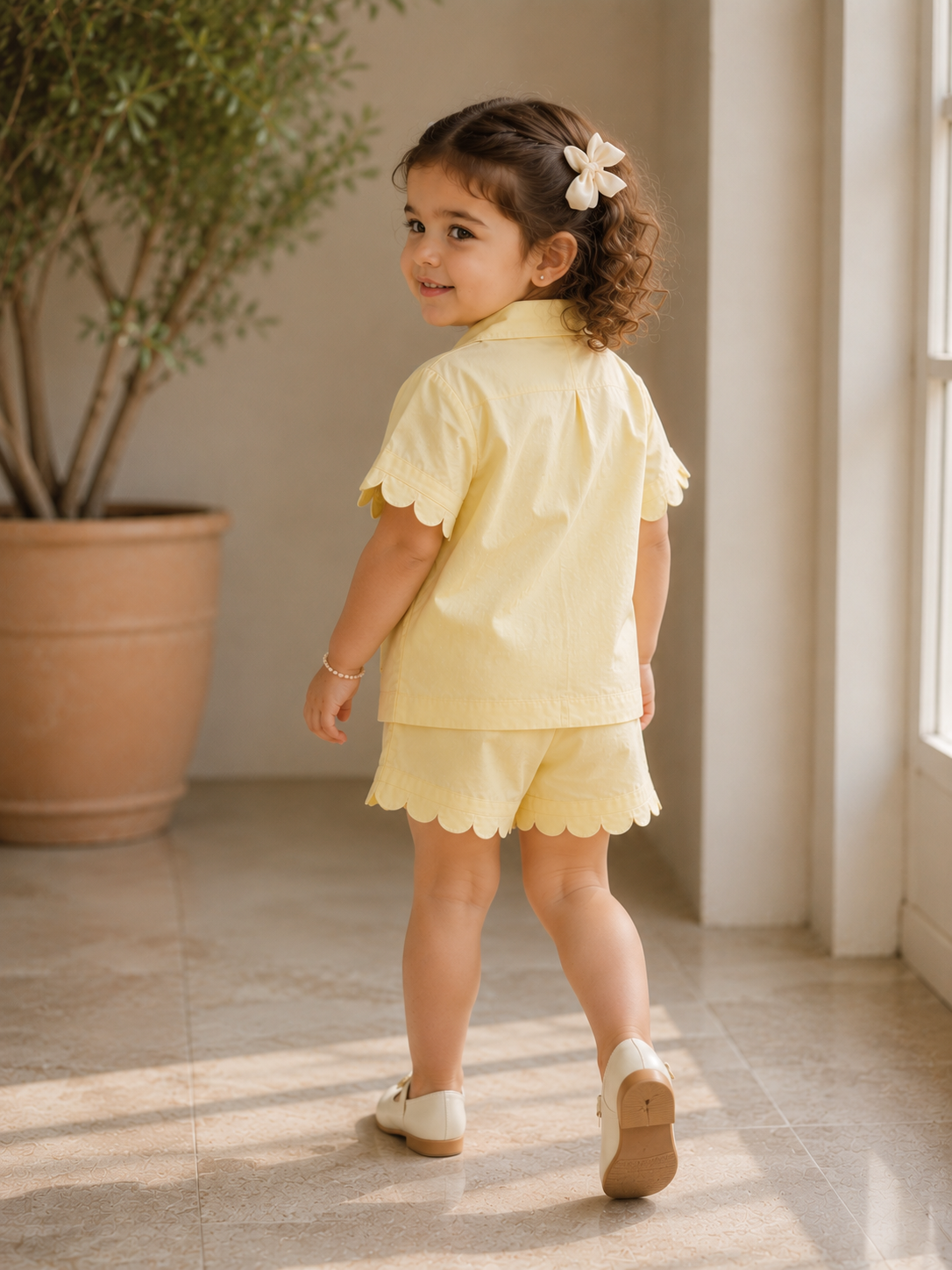 Ravello Organic Cotton Co-ord Set for Girls | Toddler Lounge Set