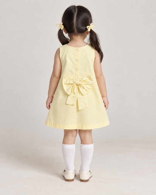 Vestido Sicily de algodón orgánico para niñas | Vestido de verano con paneles