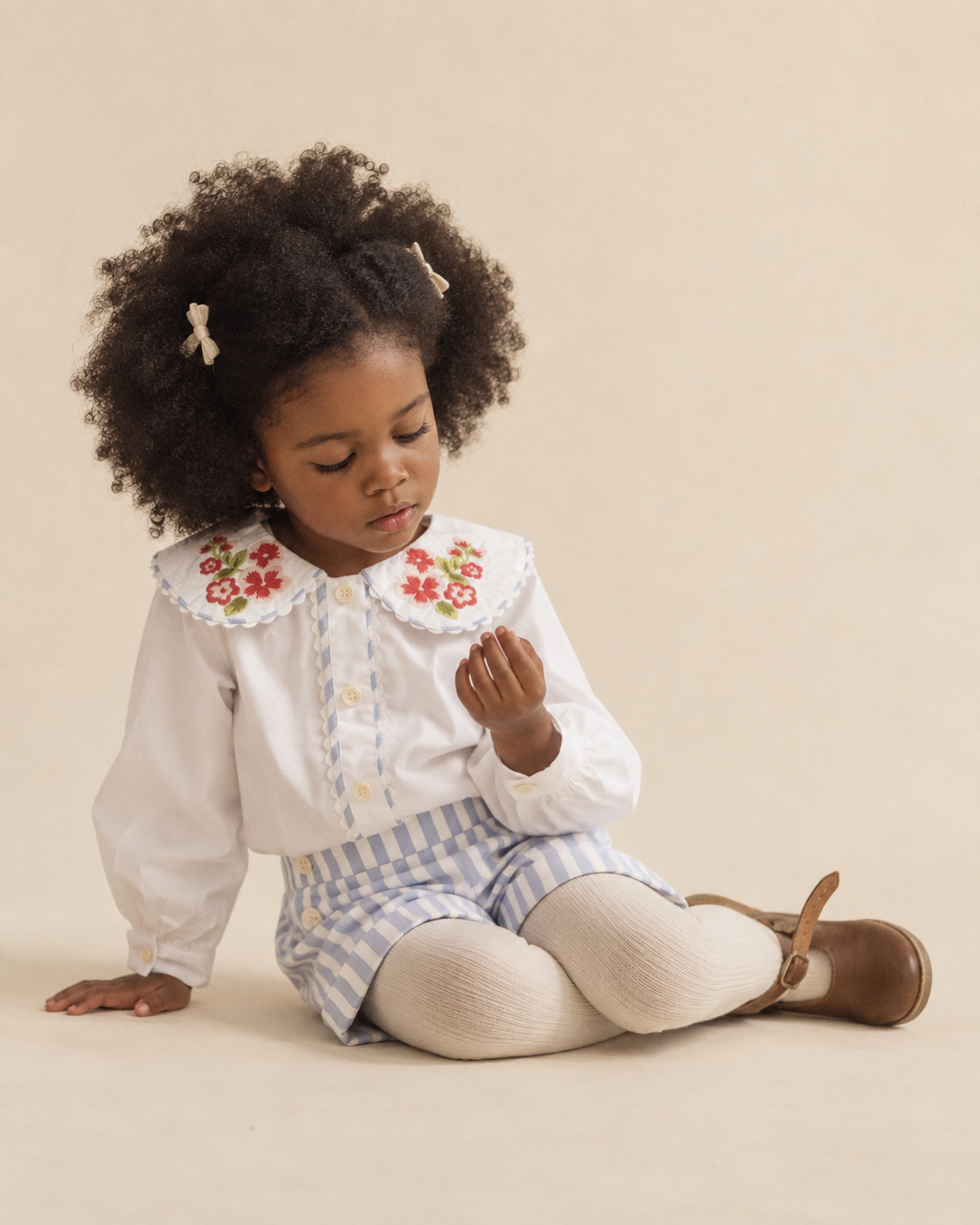 Farmers Market Organic Cotton Blouse & Shorts Set for Girls | Toddler Summer Outfit