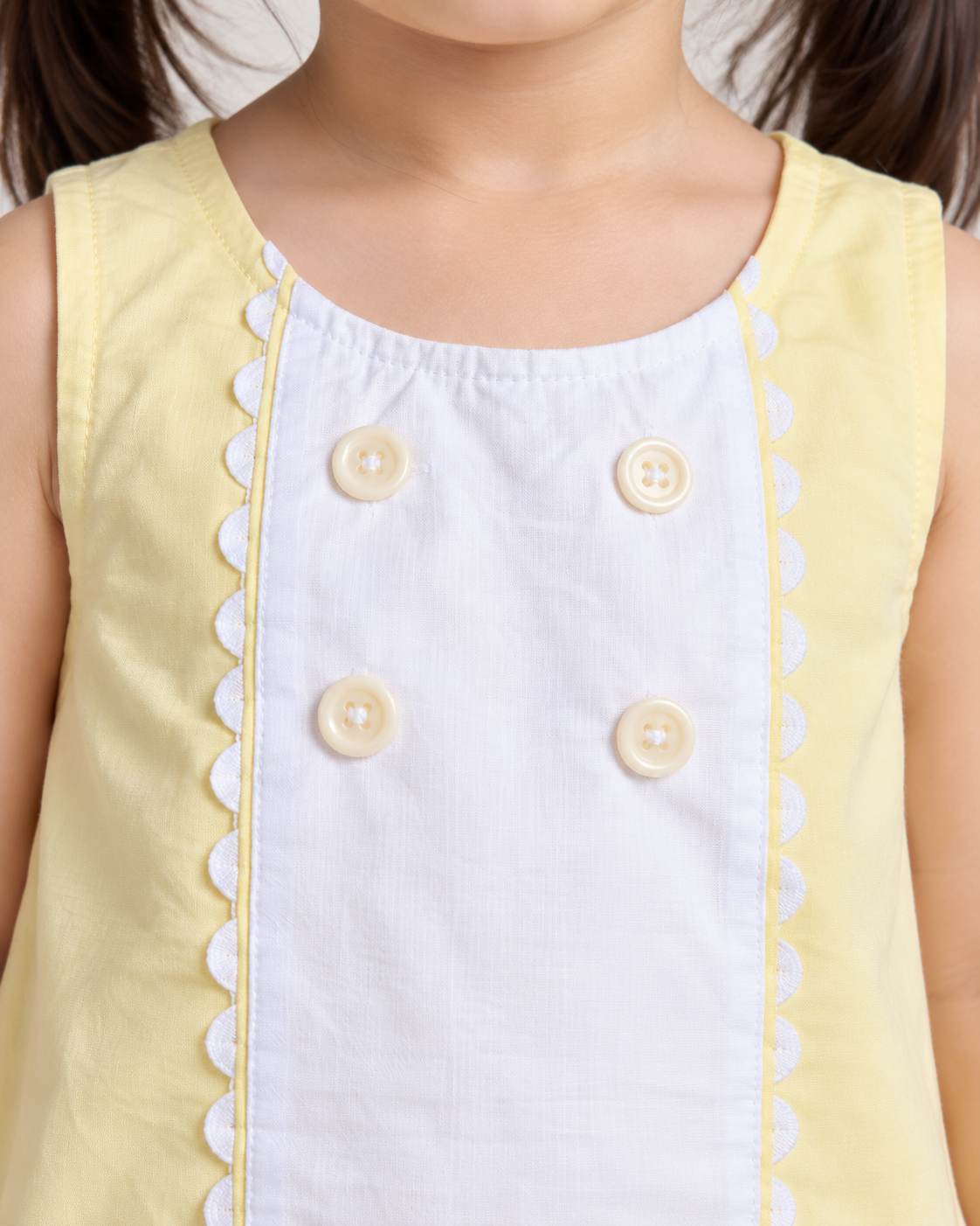 Sicily Organic Cotton Dress for Girls | Panelled Summer Dress