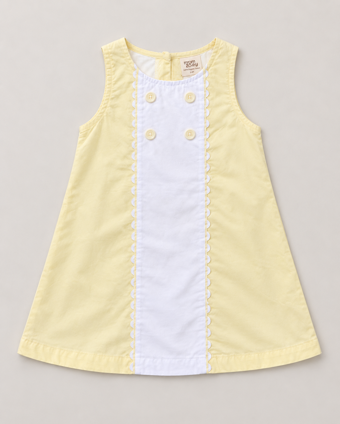 Sicily Organic Cotton Dress for Girls | Panelled Summer Dress