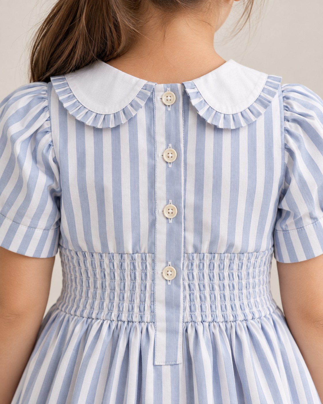 Portofino Striped Organic Cotton Dress for Girls | Smocked Summer Dress