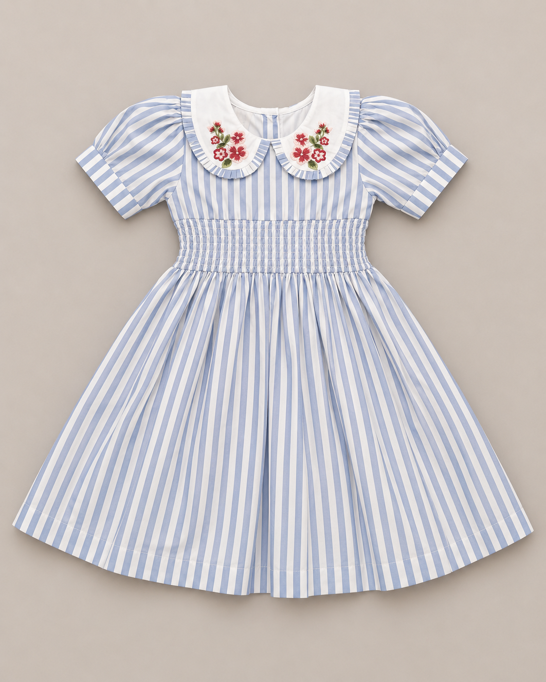 Portofino Striped Organic Cotton Dress for Girls | Smocked Summer Dress