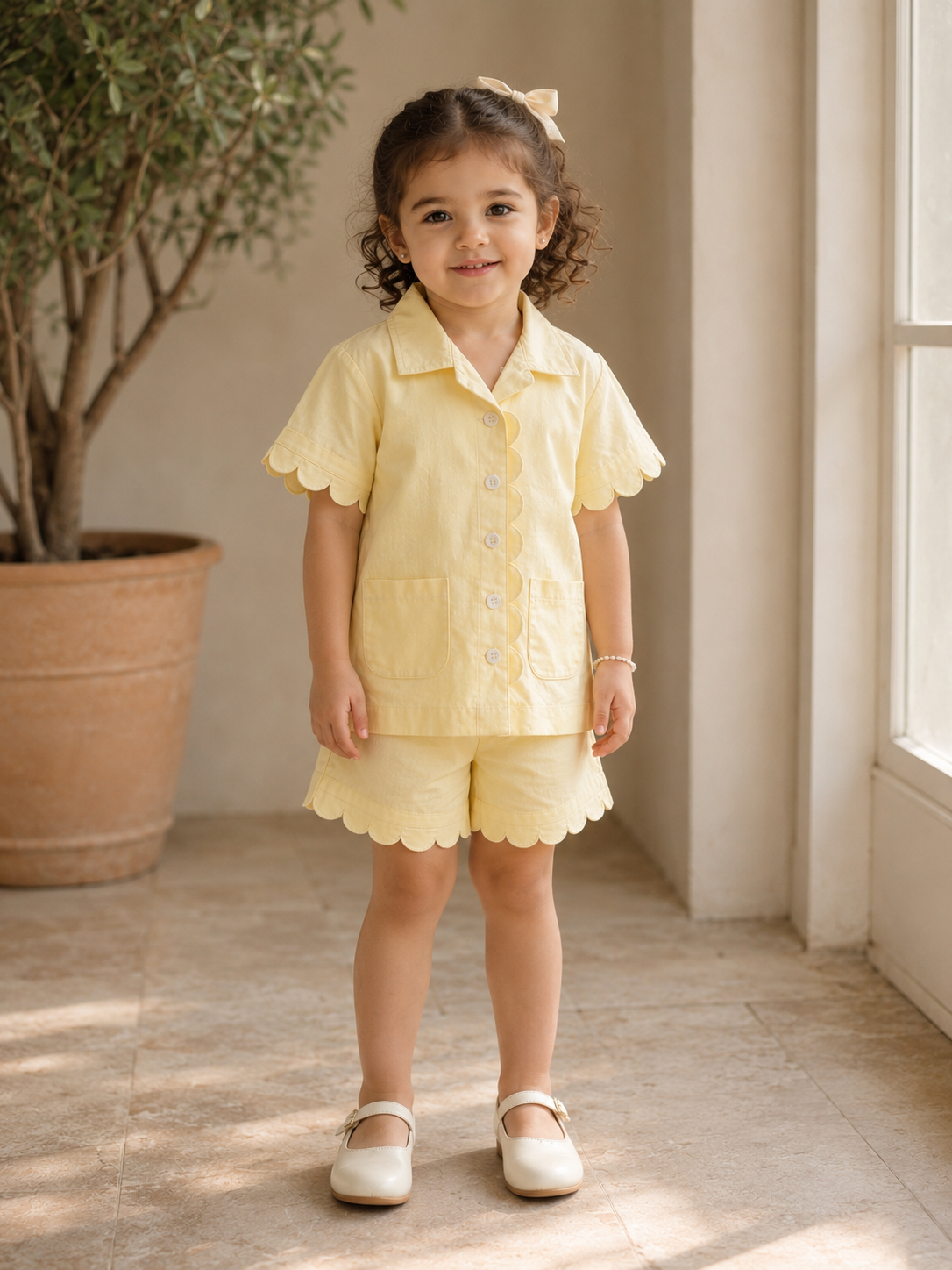 Ravello Organic Cotton Co-ord Set for Girls | Toddler Lounge Set