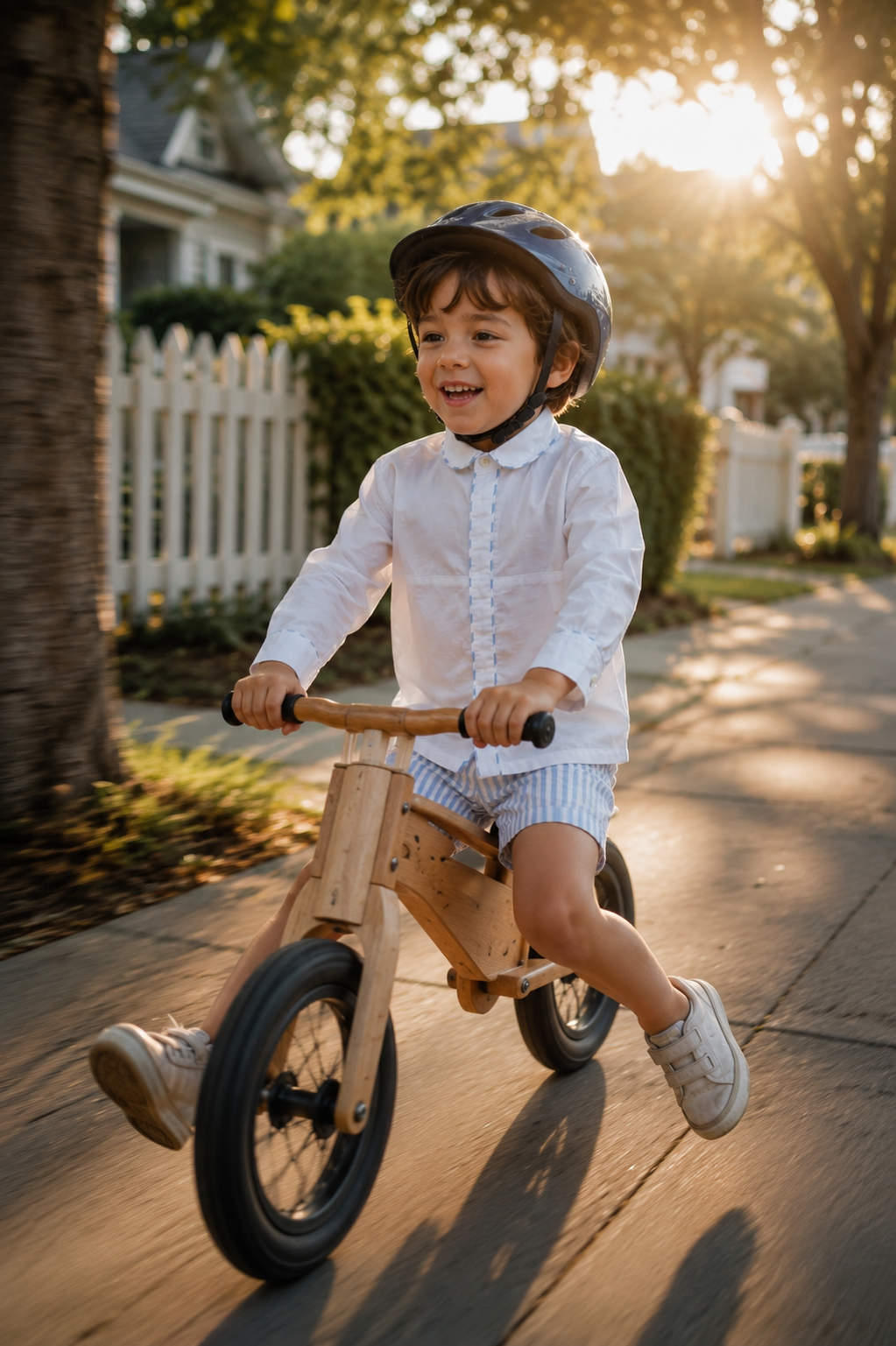 Cannes White Organic Cotton Shirt for Kids | Lace-Trim Toddler Shirt