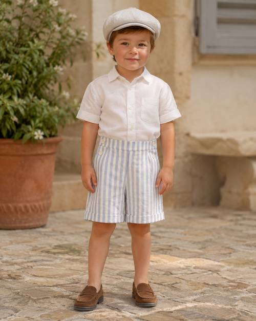 Nice Organic Cotton Shorts for Kids | Unisex Striped Toddler Shorts