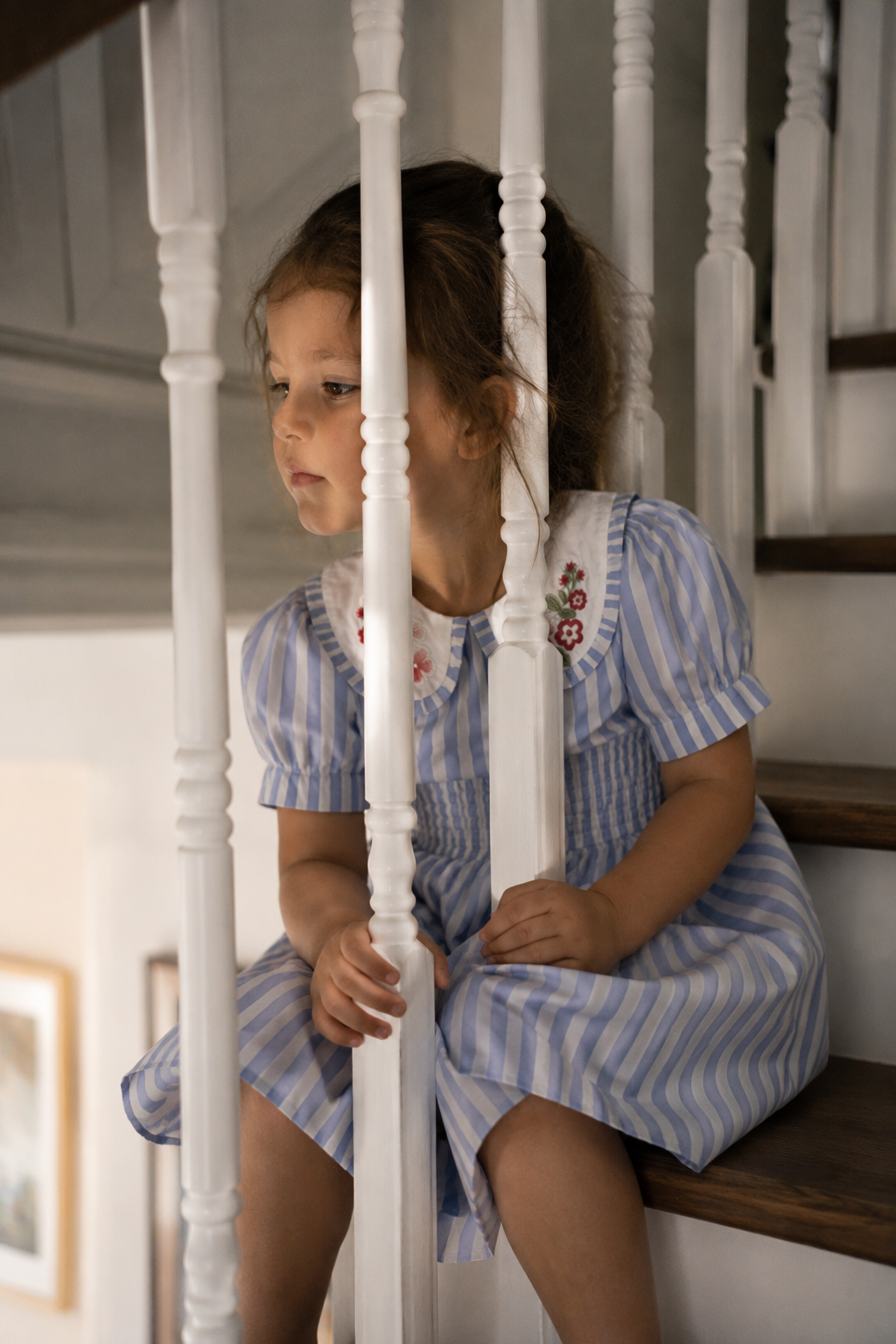Portofino Striped Organic Cotton Dress for Girls | Smocked Summer Dress