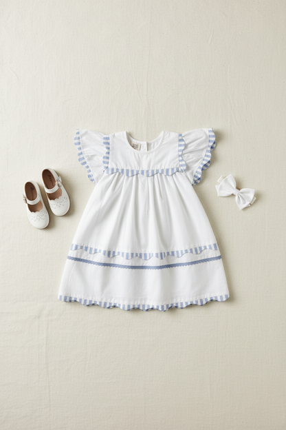 7. Santorini Dress | Organic Cotton Flutter-Sleeve Dress