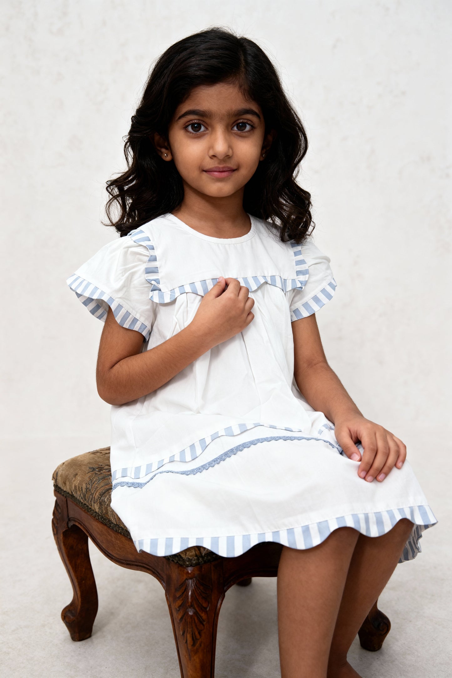 7. Santorini Dress | Organic Cotton Flutter-Sleeve Dress