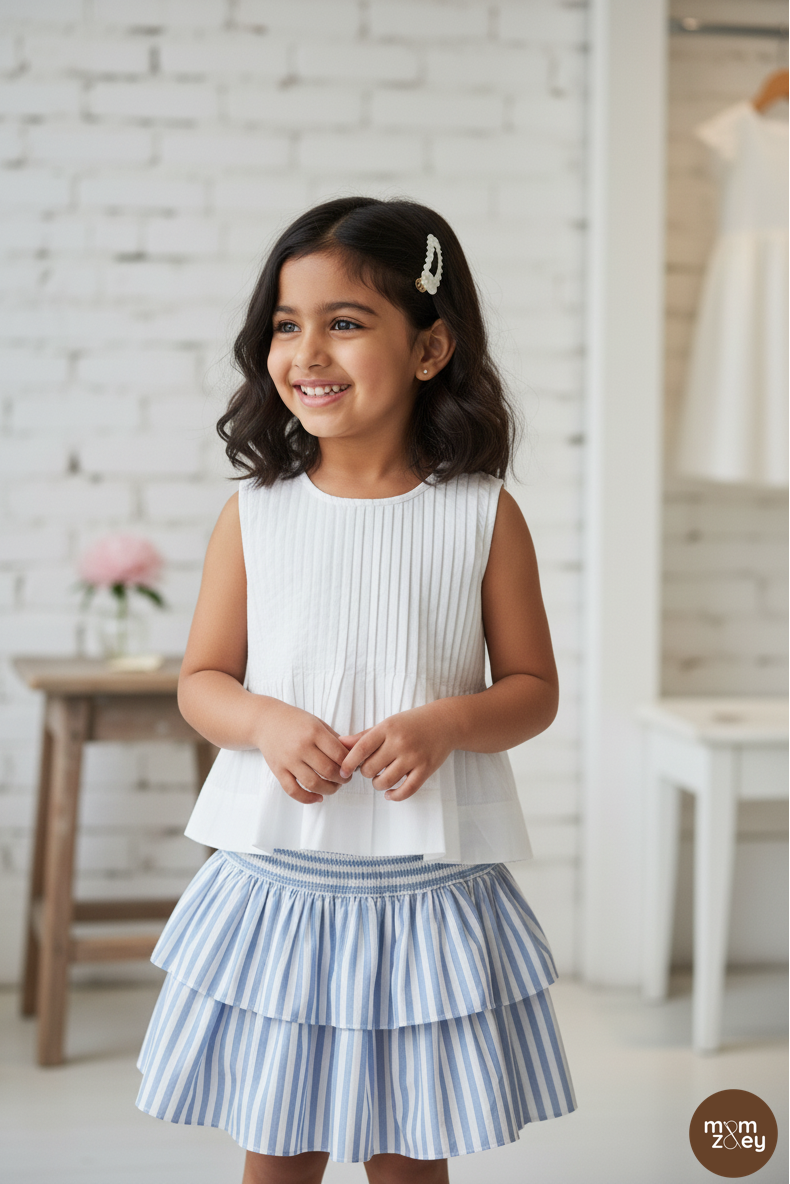 8. Vienna Blouse | Pleated Organic Cotton Top