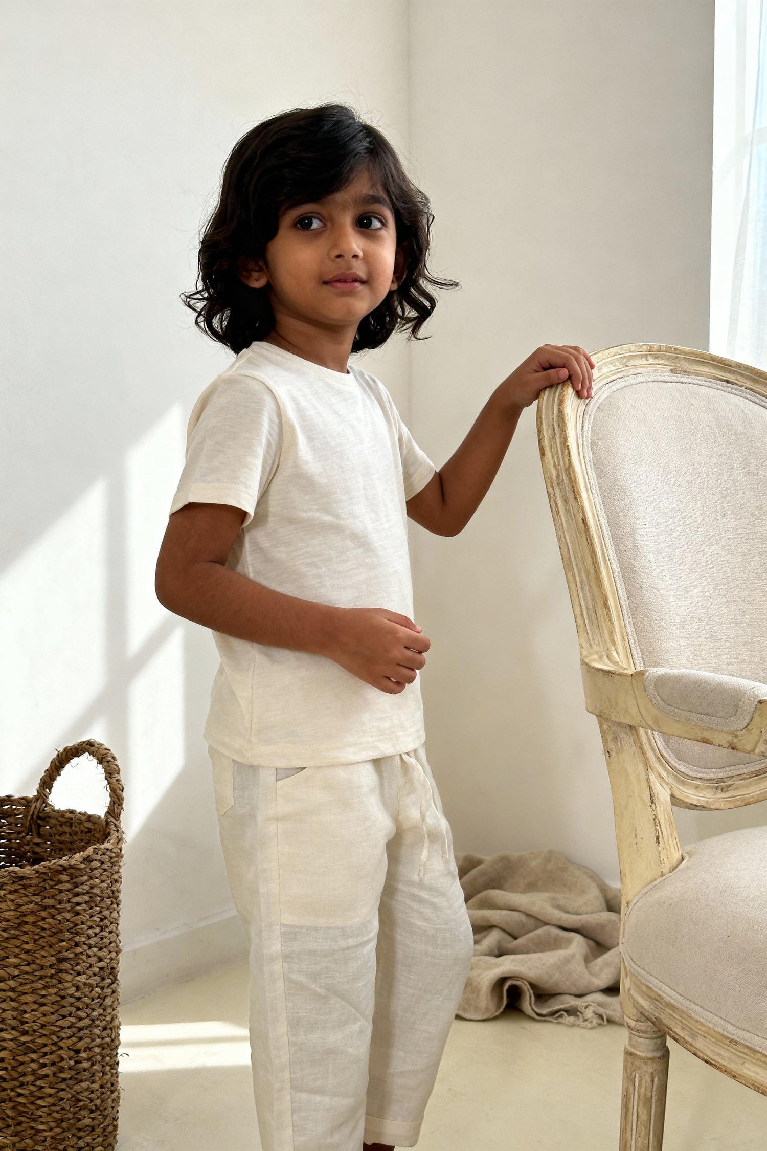 Positano Pants | Organic Cotton–Linen Blend - Mom and Zoey