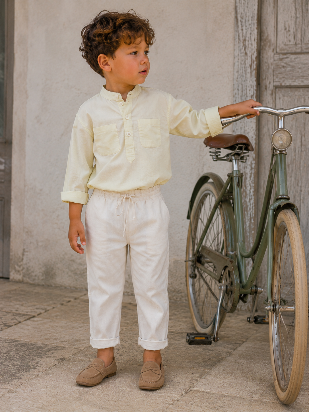 Positano Organic Cotton Pants for Kids | Unisex Toddler Trousers