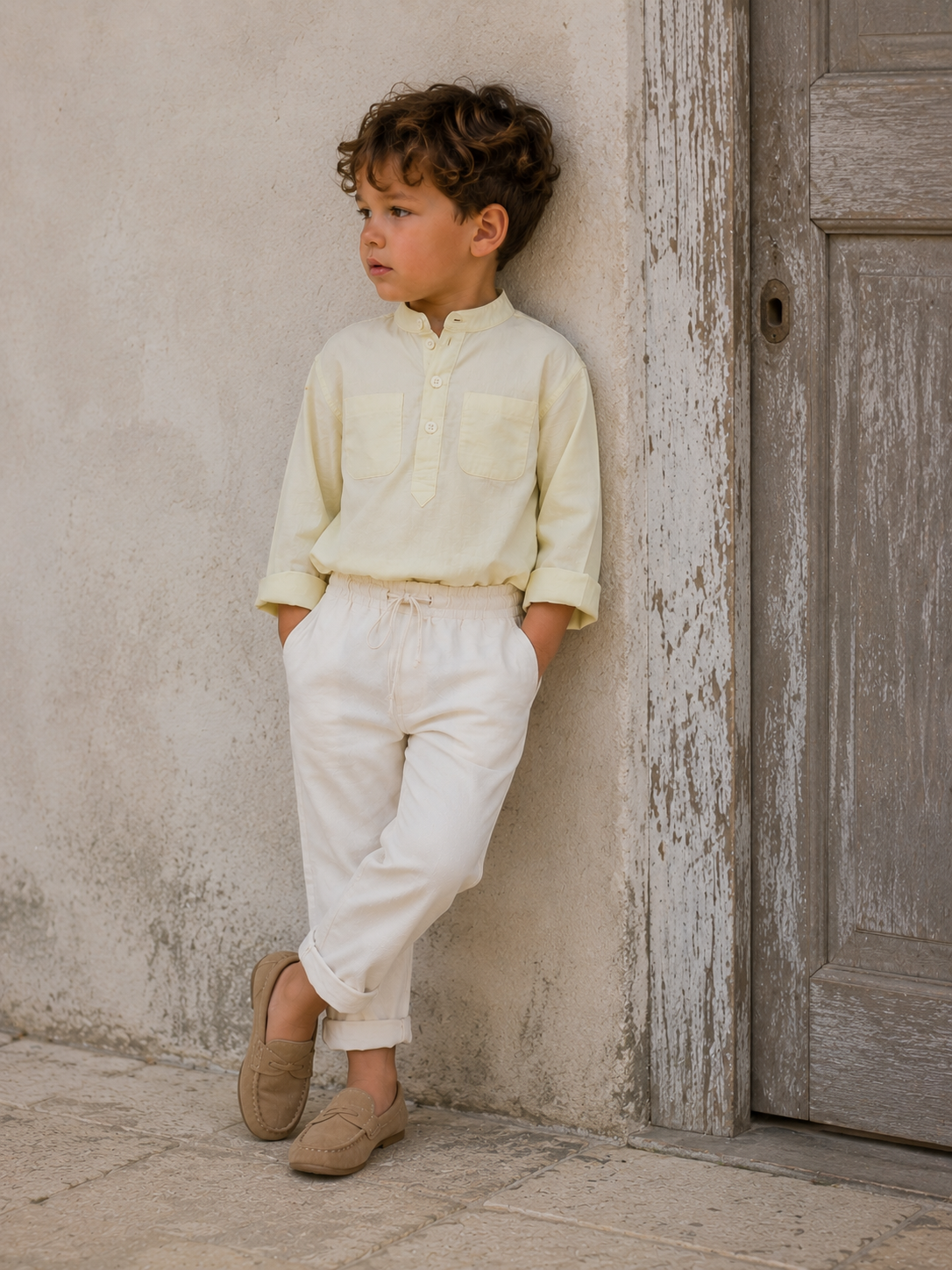 Positano Organic Cotton Pants for Kids | Unisex Toddler Trousers