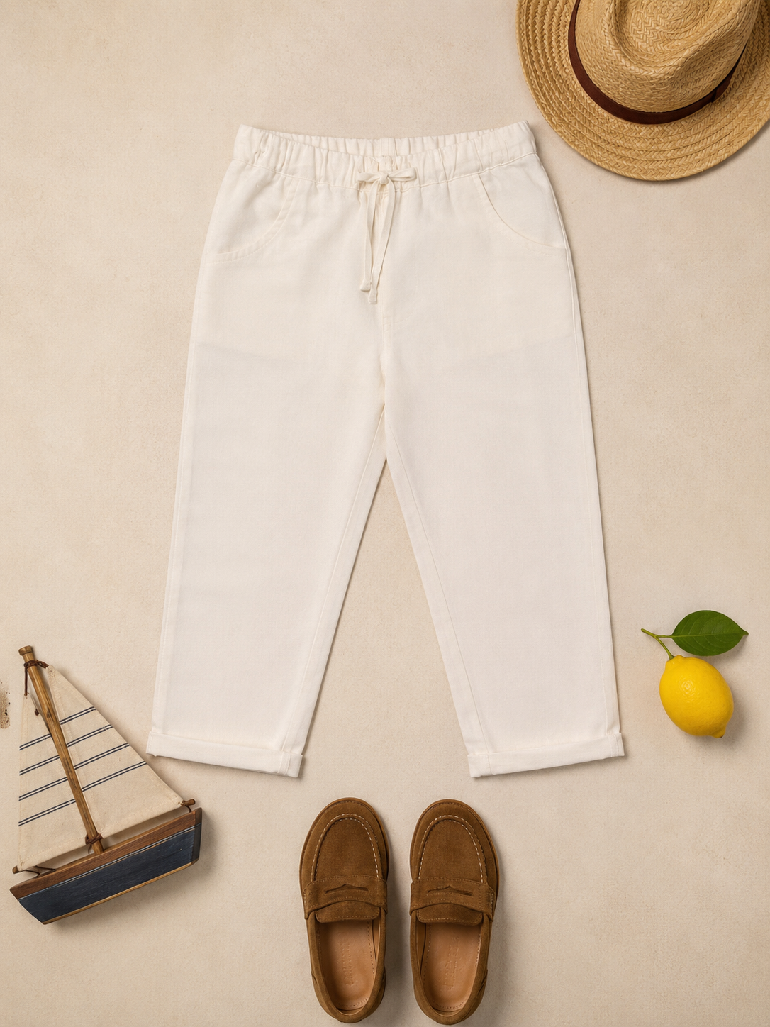 Positano Organic Cotton Pants for Kids | Unisex Toddler Trousers