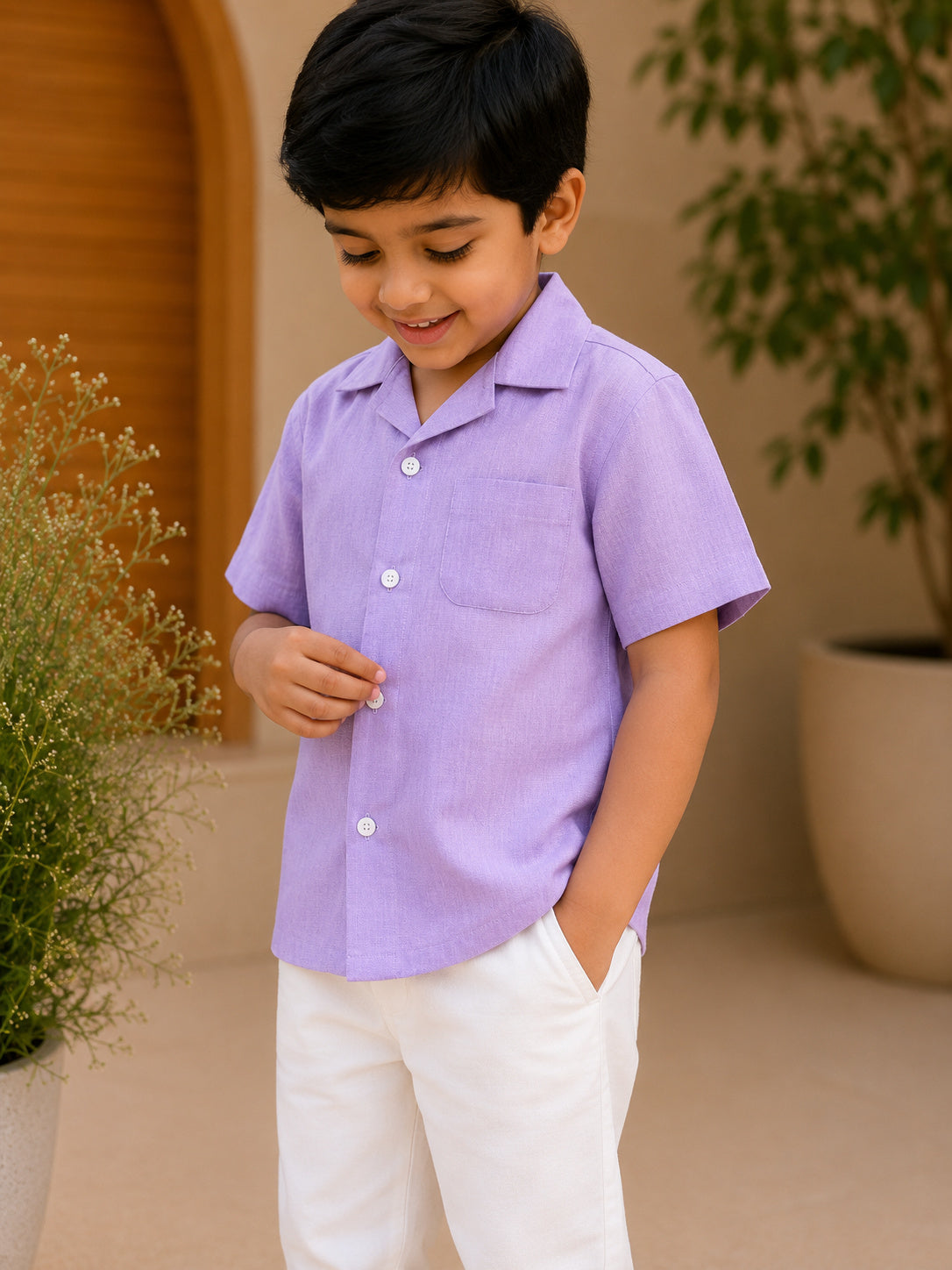 Milan Shirt | Organic Cotton–Linen Blend