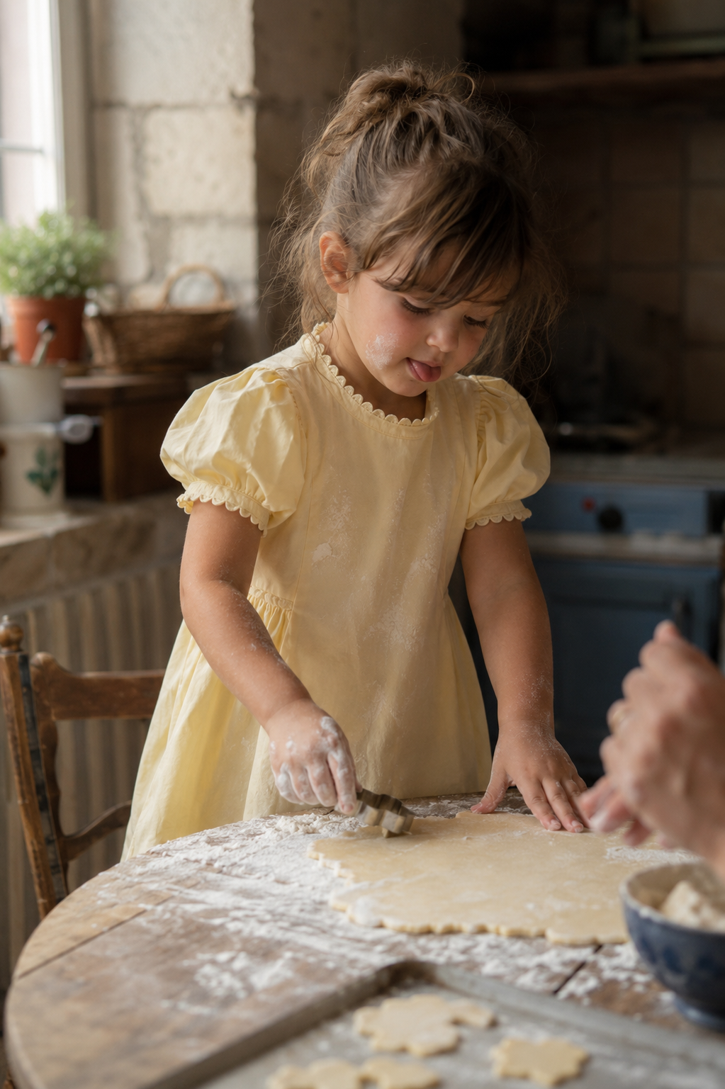 Sorrento Organic Cotton Dress for Girls | Puff-Sleeve Summer Dress