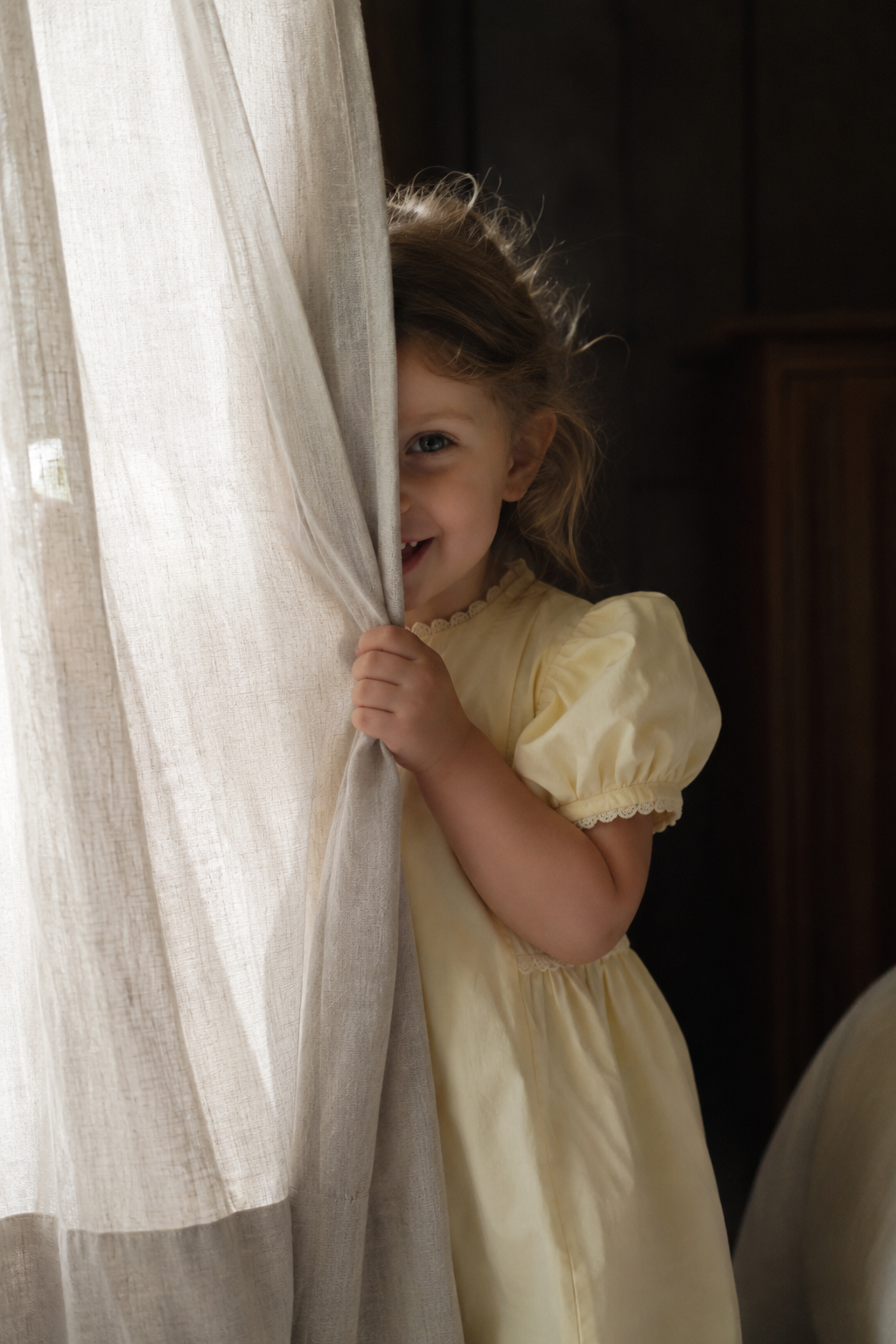Sorrento Organic Cotton Dress for Girls | Puff-Sleeve Summer Dress