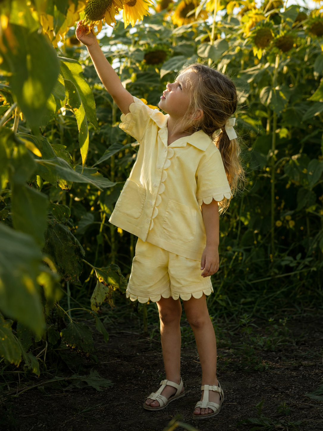 Ravello Organic Cotton Co-ord Set for Girls | Toddler Lounge Set