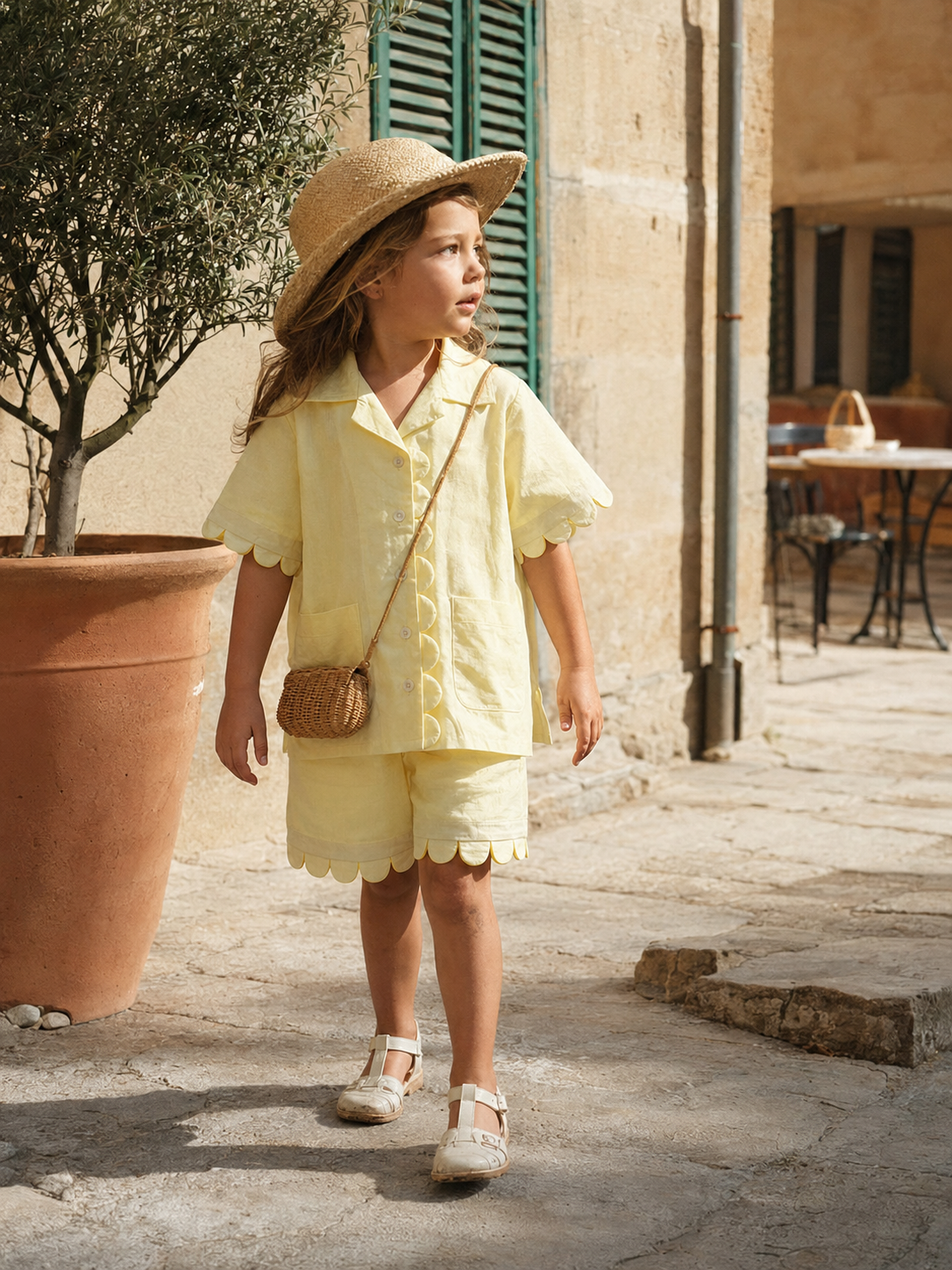Ravello Organic Cotton Co-ord Set for Girls | Toddler Lounge Set