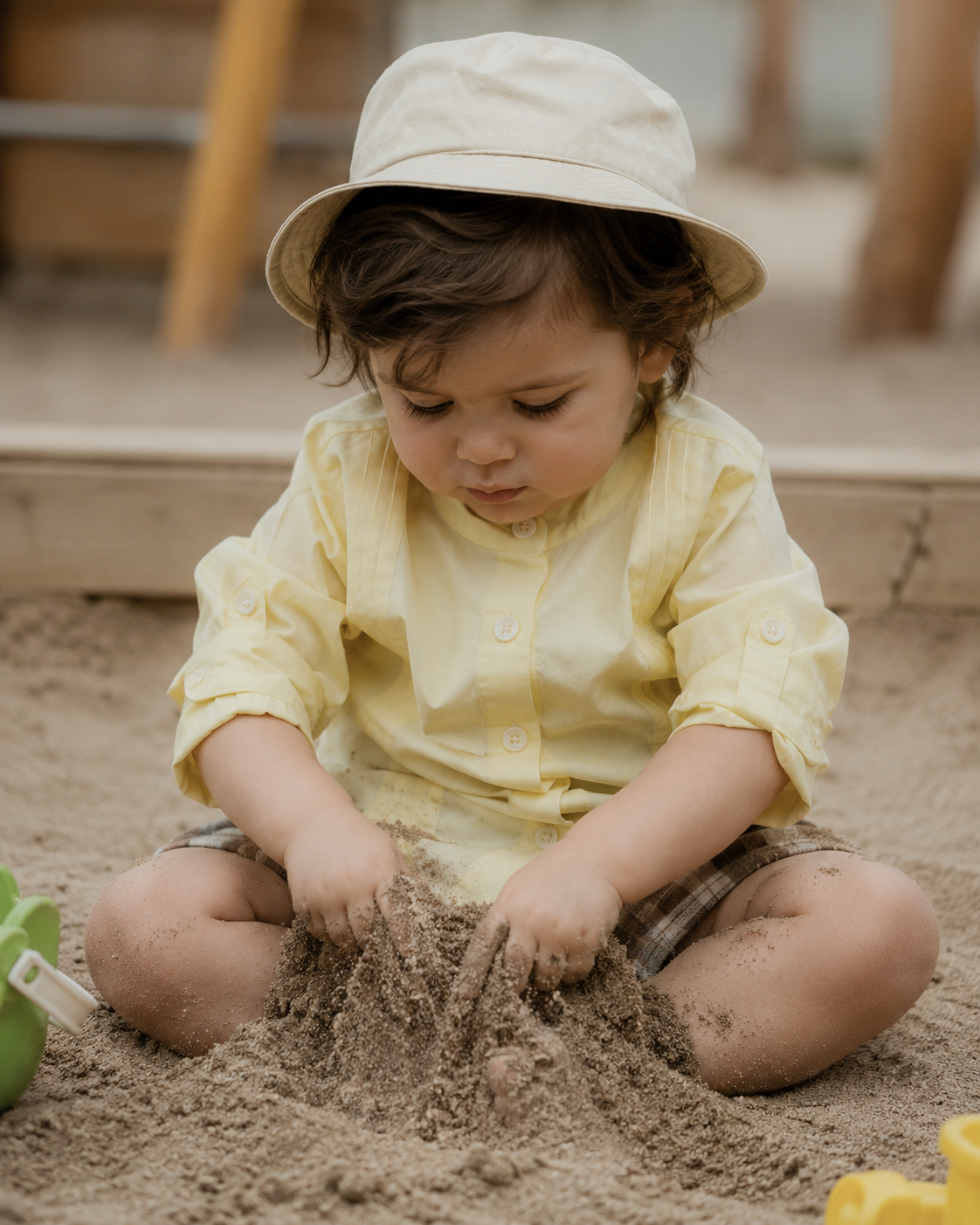 Como Organic Cotton Shirt for Kids | Pintuck Mandarin-Collar Toddler Shirt
