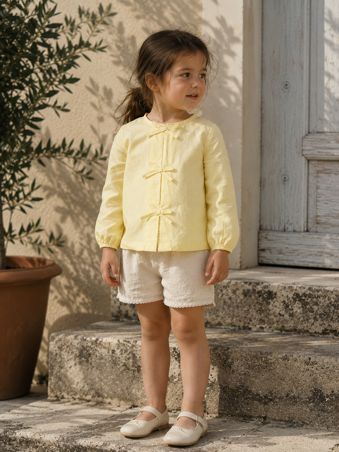 Menton Organic Cotton Blouse for Girls | Soft Breathable Toddler Top