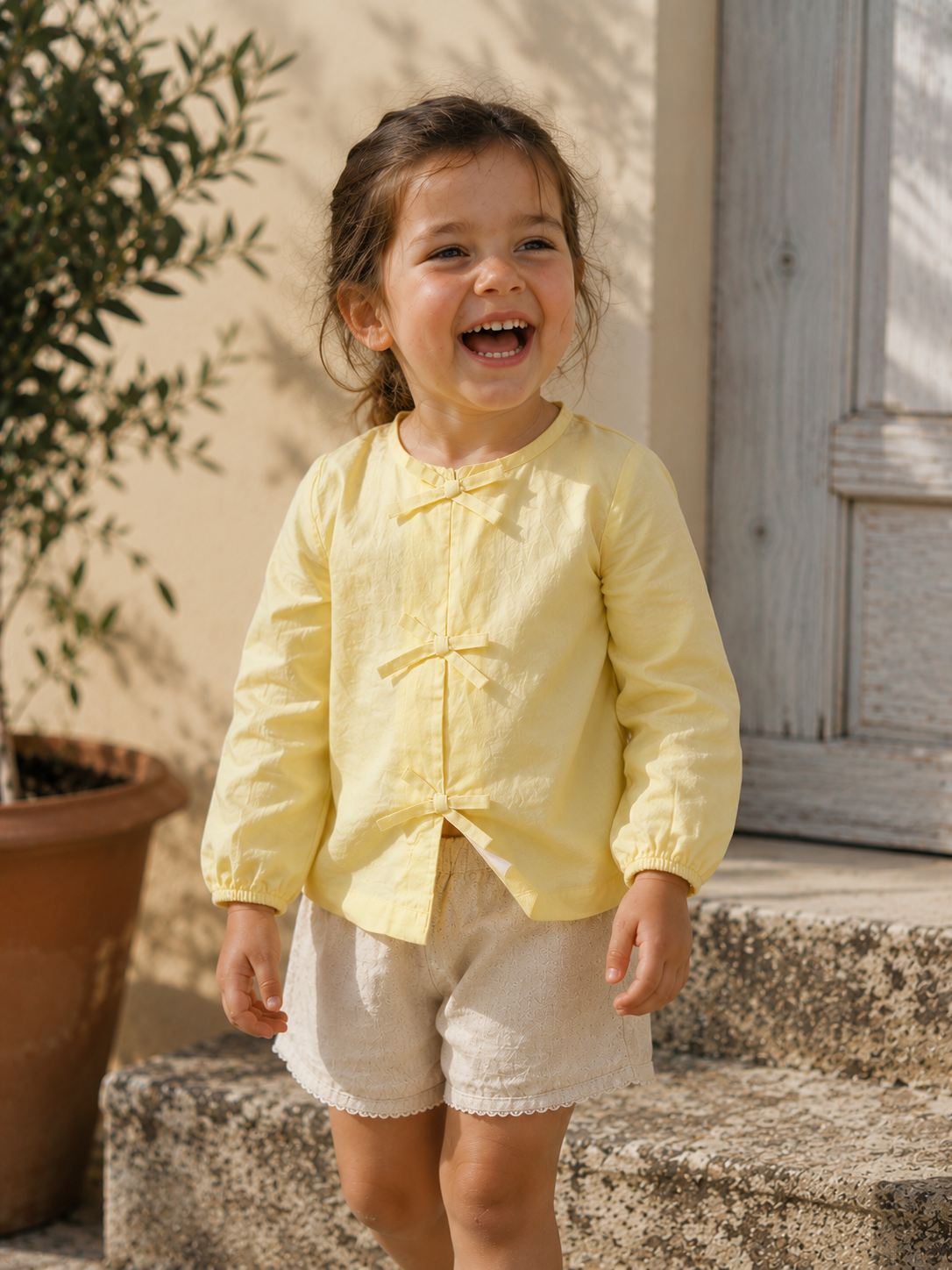 Menton Organic Cotton Blouse for Girls | Soft Breathable Toddler Top