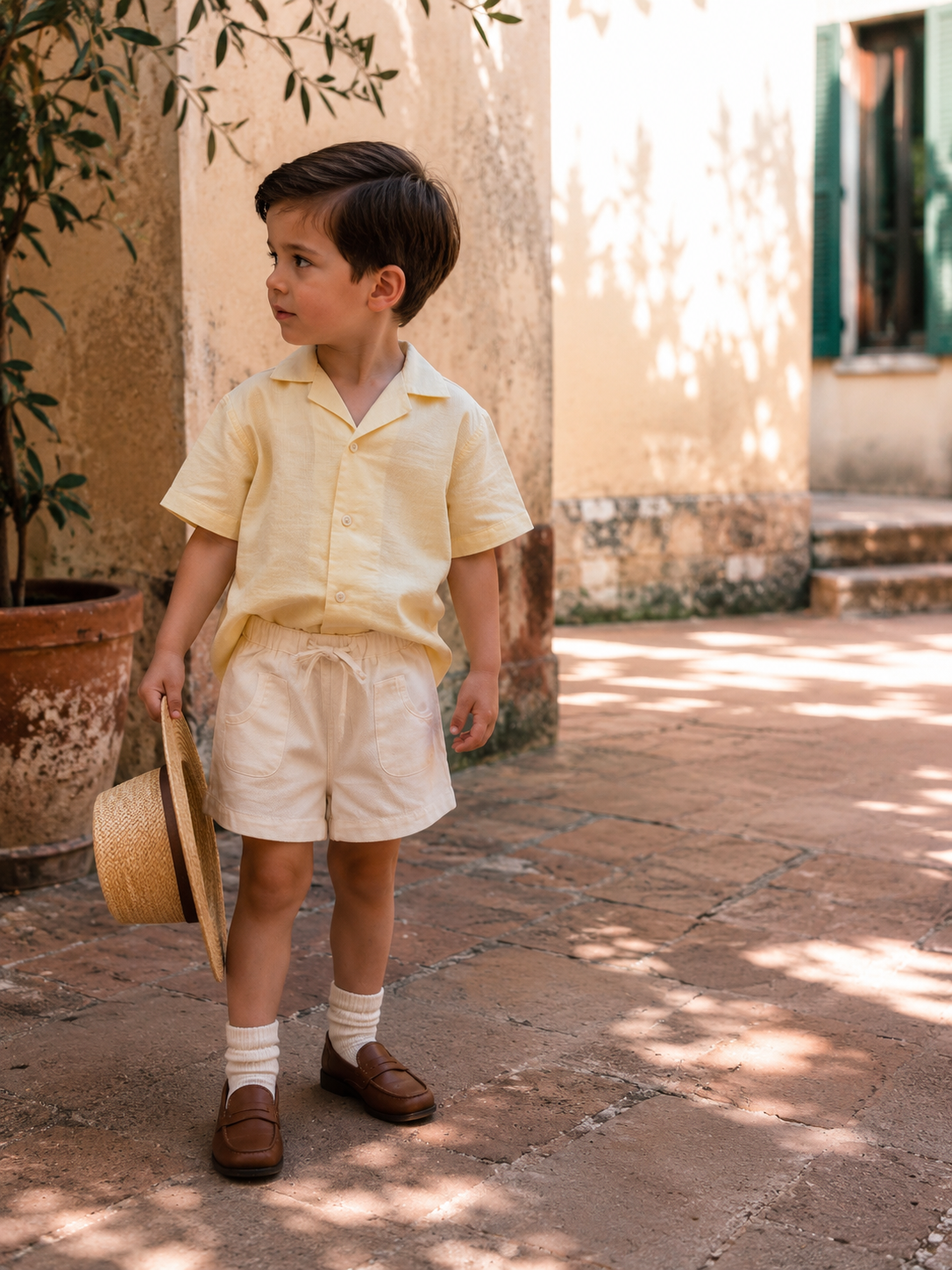 Palermo Organic Cotton Shorts for Kids | Unisex Toddler Shorts