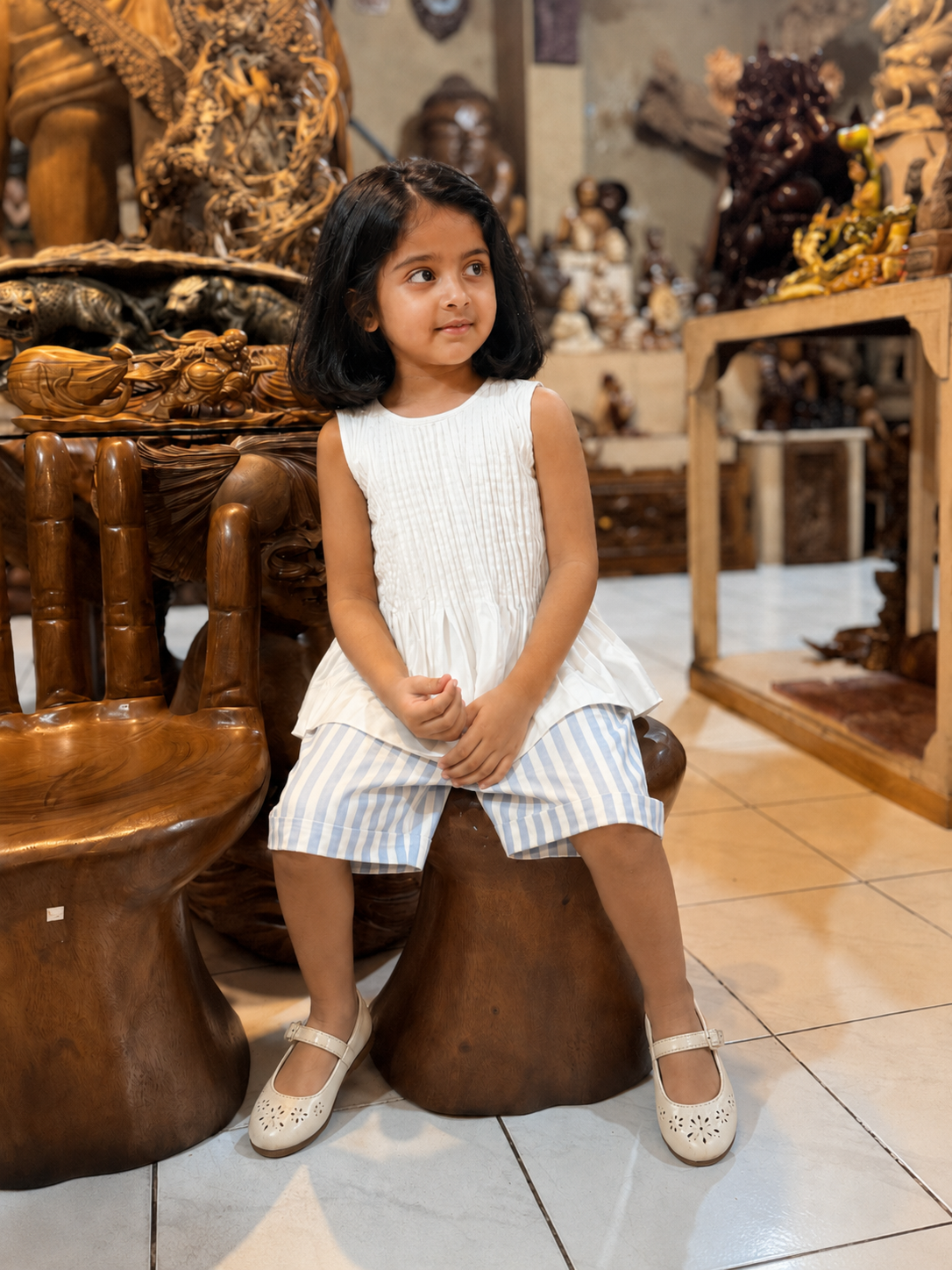 Vienna Blouse | Pleated Organic Cotton Top