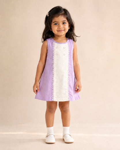 Provence Dress | Organic Cotton–Linen Panel Dress