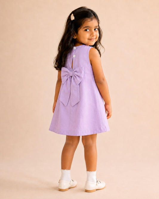 Provence Dress | Organic Cotton–Linen Panel Dress
