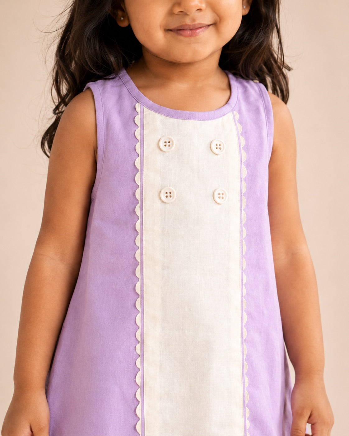Provence Dress | Organic Cotton–Linen Panel Dress