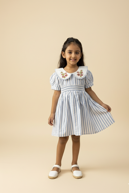 6. Portofino Dress | Organic Cotton Smocked Striped Dress