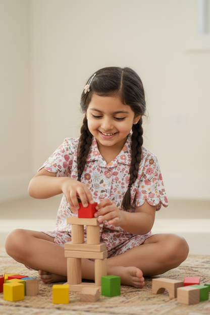 15&16. Florence Lounge Set | Organic Cotton–Linen Floral Co-ord