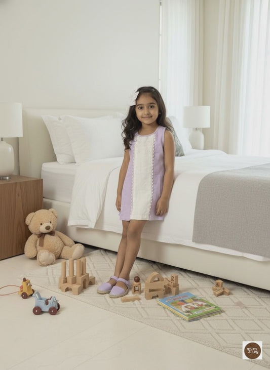 12. Provence Dress | Organic Cotton–Linen Panel Dress