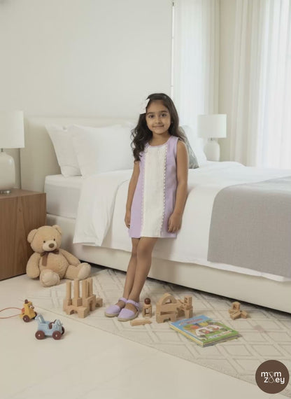 Provence Dress | Organic Cotton–Linen Panel Dress